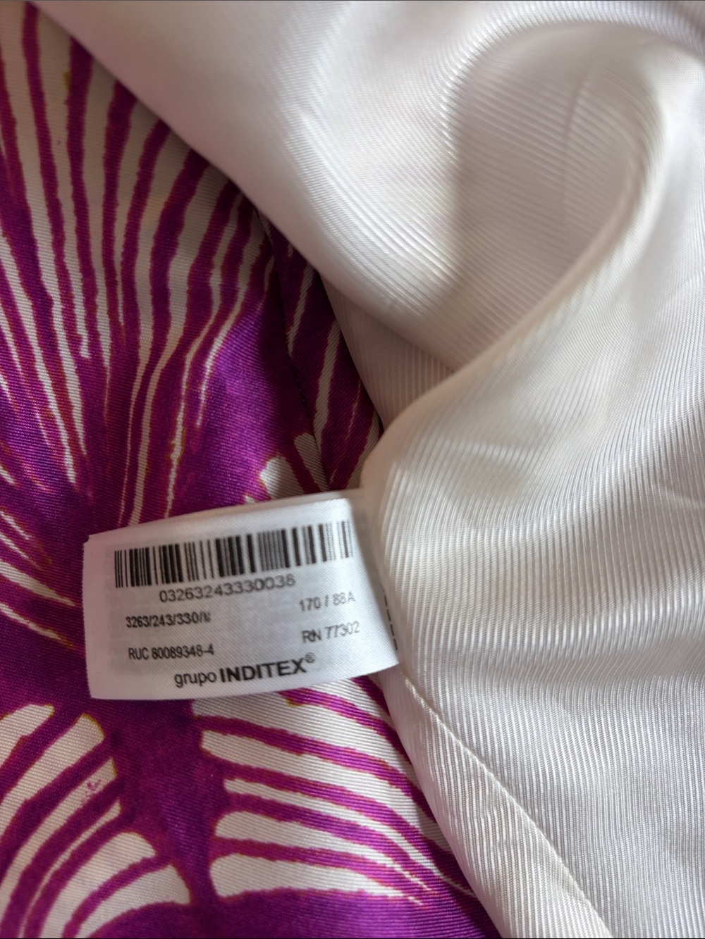 Zara Purple & White Printed Two-Piece Set with Green Trim - Picture 5 of 8